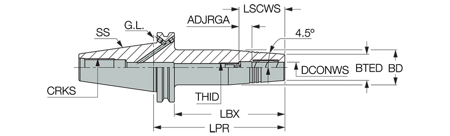 CAT40 HYDRO 1/4X4.72 SF