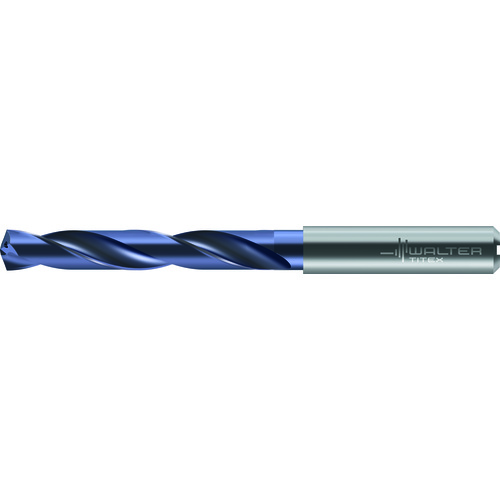 ‎14.1 mm Dia. × 16 mm Shank × 83 mm Flute Length × 133 mm OAL, 5xD, 140°, 2xD Flute, Coolant Thru, DIN 6537 L, Round Solid Carbide Drill DC150-05-14.100A1-WJ30RE